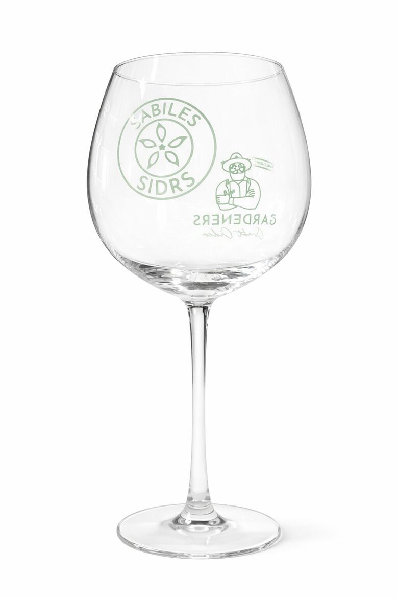 Cider glass with logo
