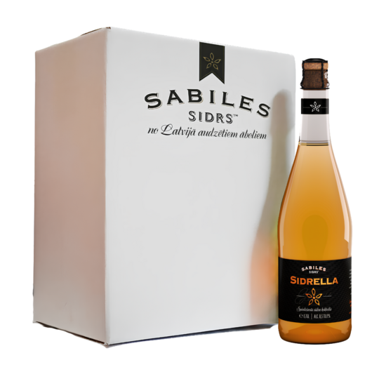 Box of Sabile Cider Cocktail "Sidrella" 8.5%, 0,75L (6 bottles)