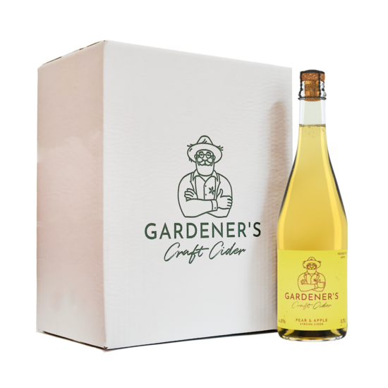 SOLD OUT - Box of Gardener's strong pear & apple cider (sweet) 8%, 0.75L (6 bottles)