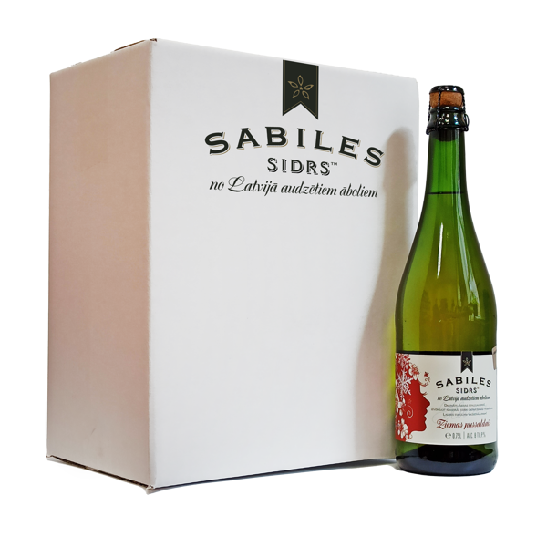 Kaste Ziemas pussaldā Sabiles sidra ar krustnagliņām 8.0%, 0.75L (6 pudeles)